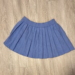 Blue Pleated Women's Skirt